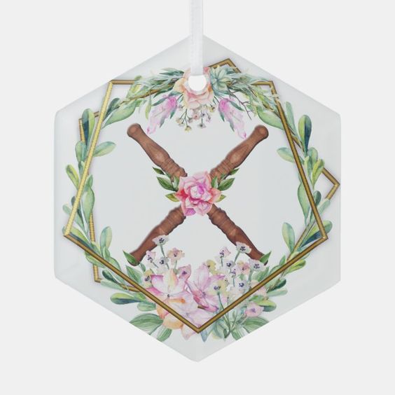 (image for) Marshal Floral Glass Ornament